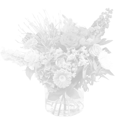 Flower arrangement with bottle white wine